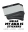 Packs 'HELLO MY AKA IS' Stickers (x100 o x500 o x1000)