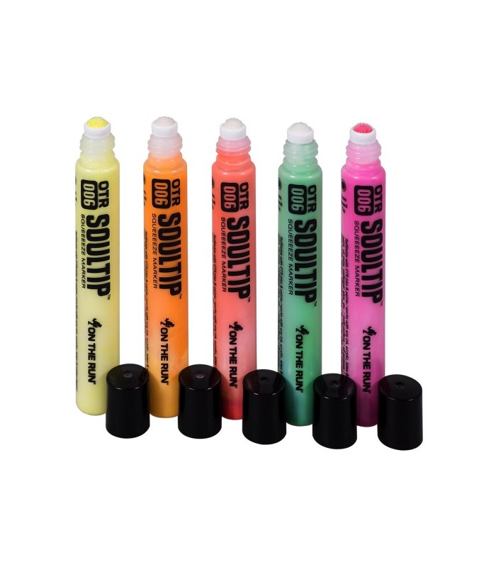 Soultip Painter - Juego de 4 marcadores profesionales de 0.315  pulgadas (0.315 in), colores brillantes (colores neón) : Arte y Manualidades